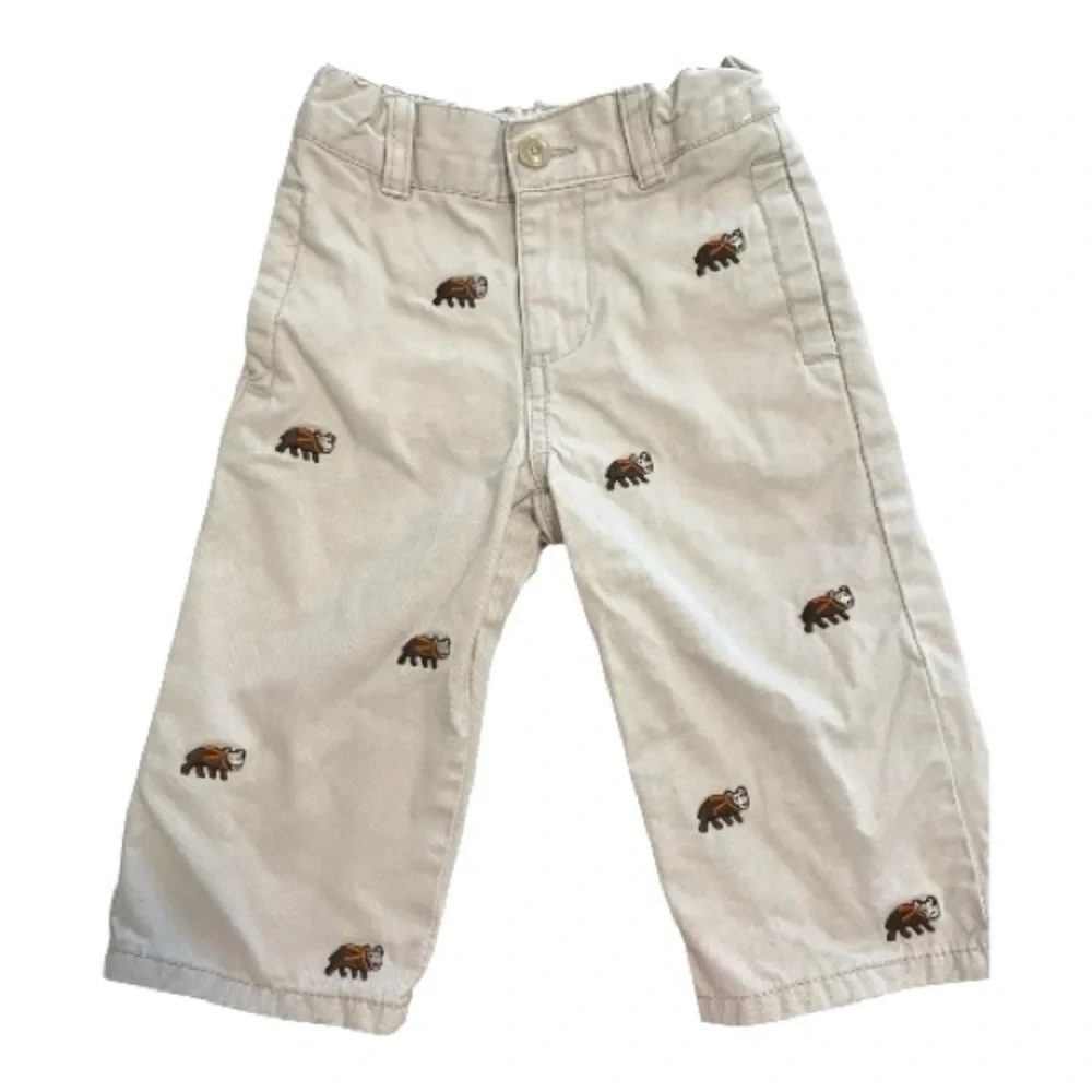 Carter's Fair Isles Sweater & Gymboree Khaki Pants Size 12 Months Beige
